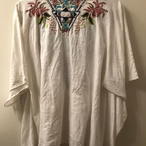 Johnny Was JWLA Embroidered Drape Poncho XS OS oversized - Picture 5 of 13